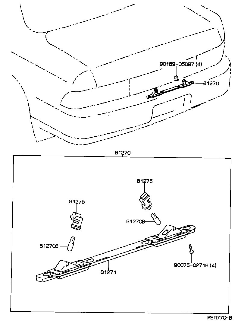  CAMRY JPP SED |  REAR LICENSE PLATE LAMP