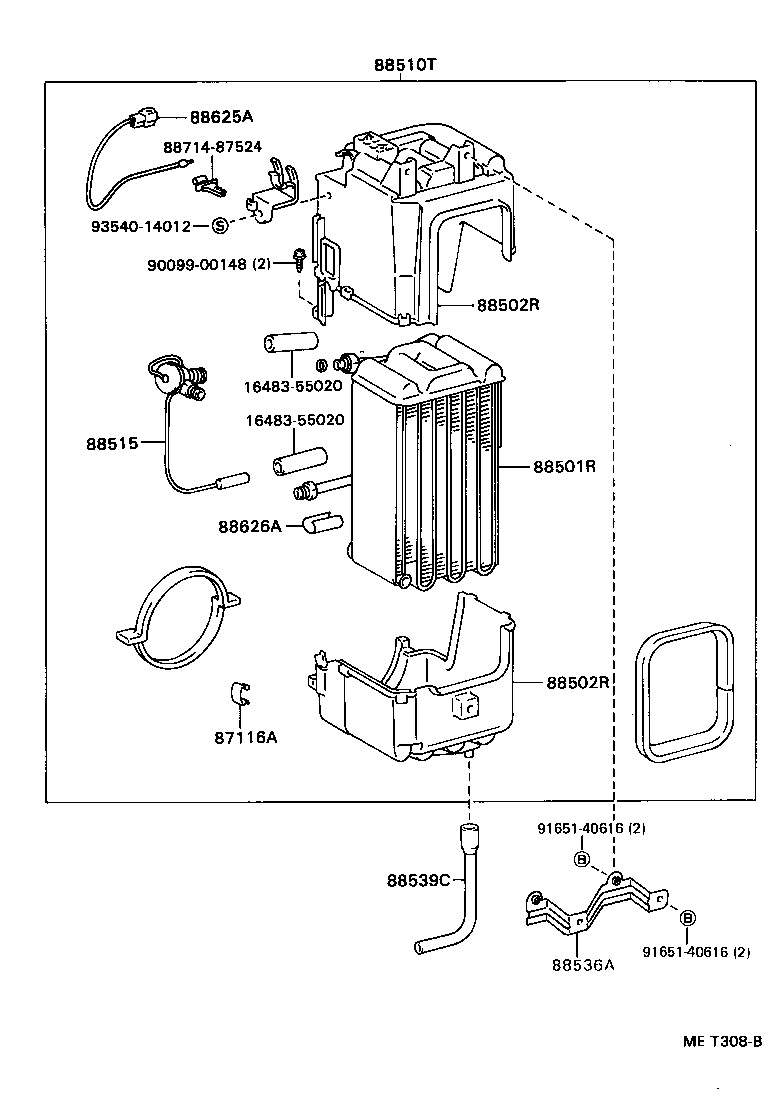  LITEACE VAN WAGON |  HEATING AIR CONDITIONING COOLER UNIT