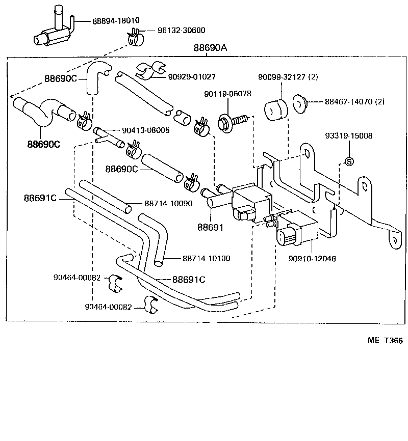  STARLET |  HEATING AIR CONDITIONING VACUUM PIPING