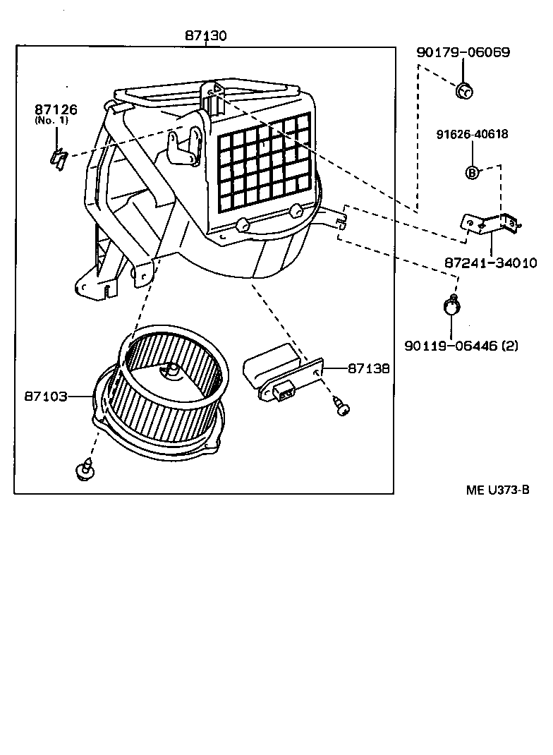  T100 |  HEATING AIR CONDITIONING HEATER UNIT BLOWER