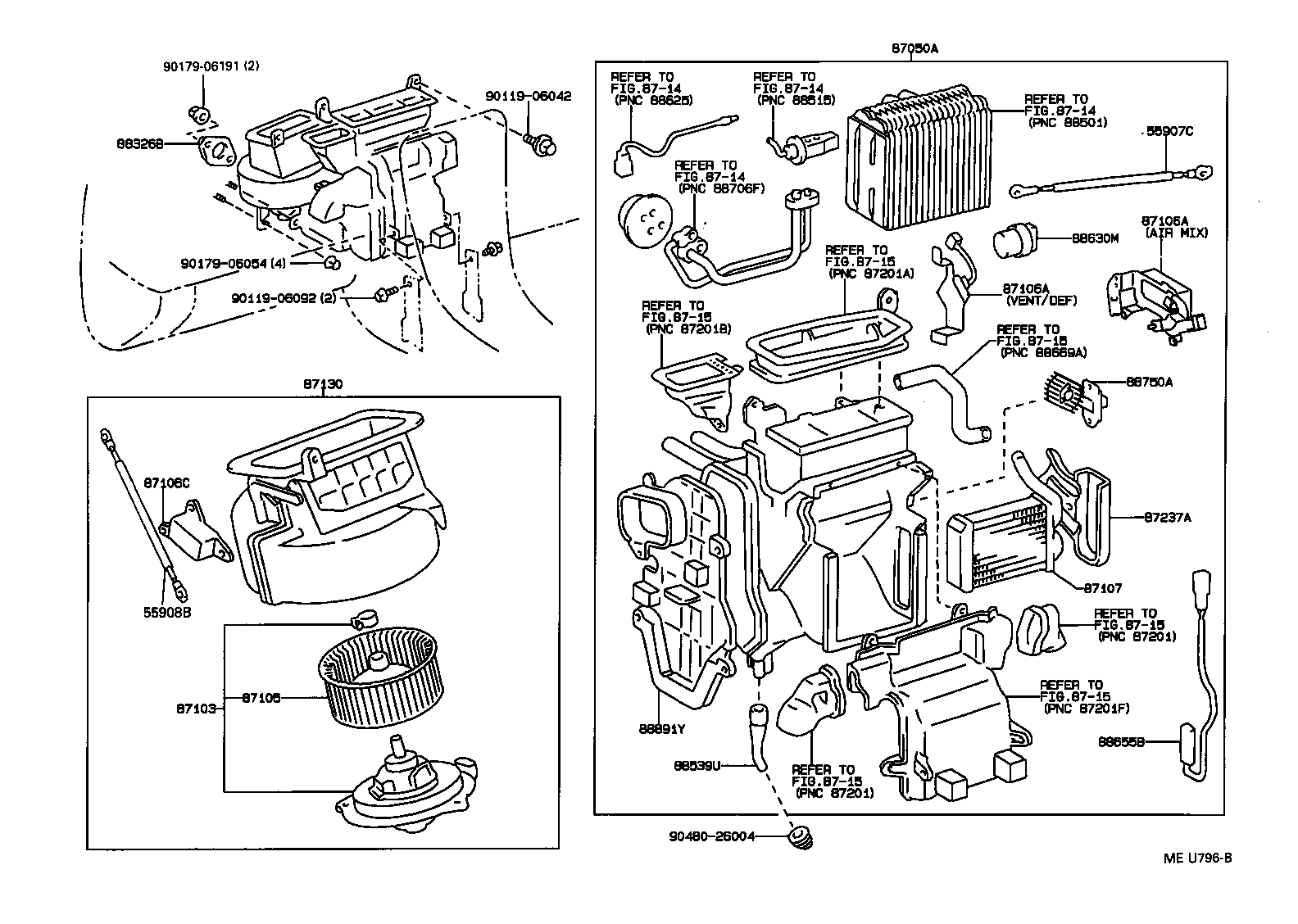 ES300 |  HEATING AIR CONDITIONING HEATER UNIT BLOWER
