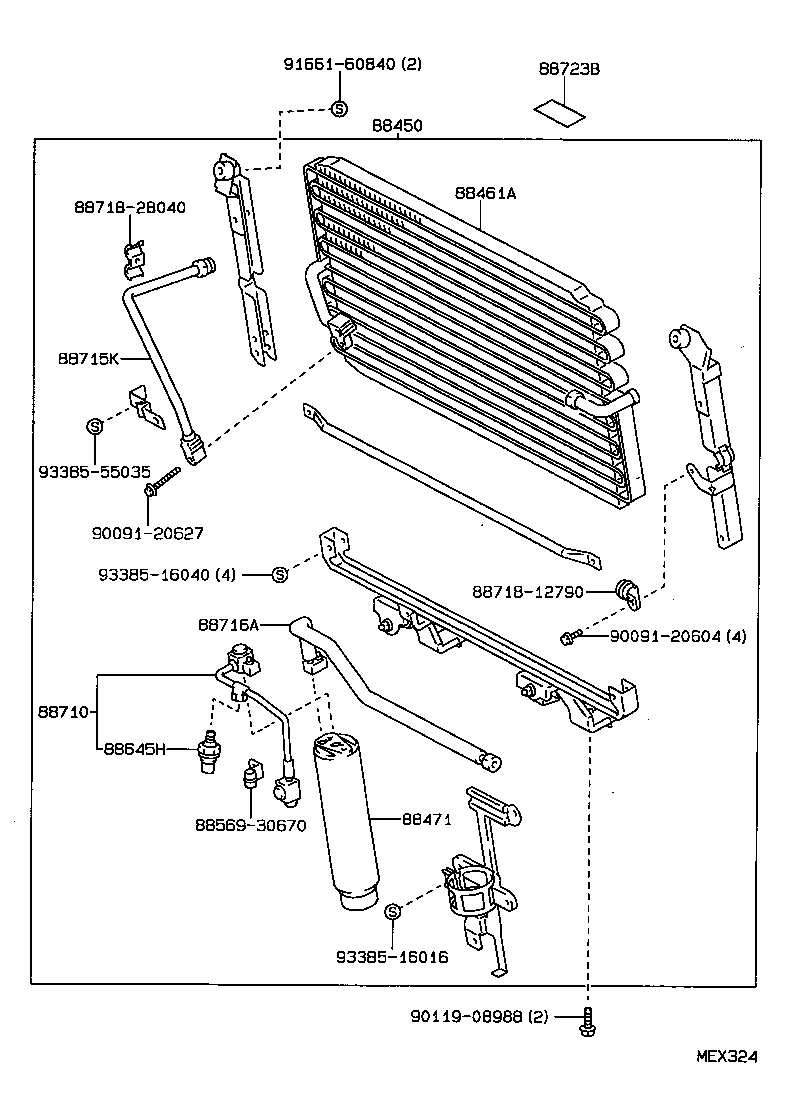  LITEACE VAN WAGON |  HEATING AIR CONDITIONING COOLER PIPING