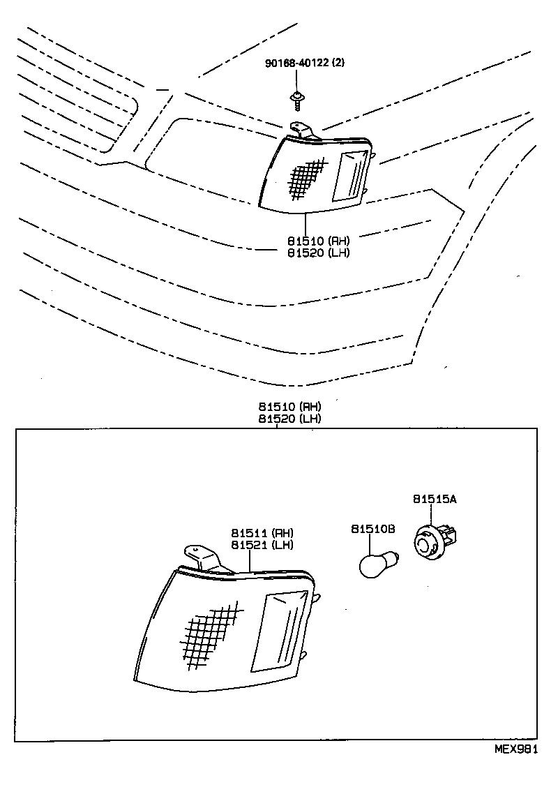  TERCEL |  FRONT TURN SIGNAL LAMP