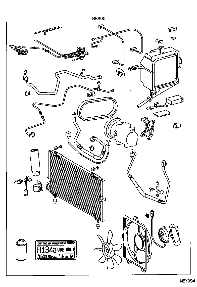  TERCEL |  HEATING AIR CONDITIONING SET