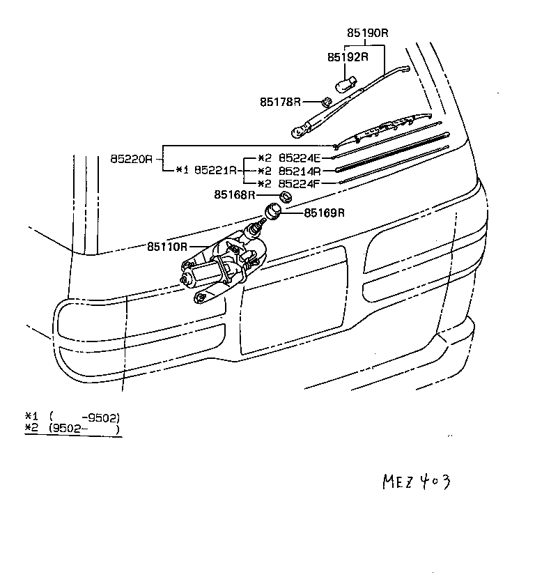  LITEACE VAN WAGON |  REAR WIPER