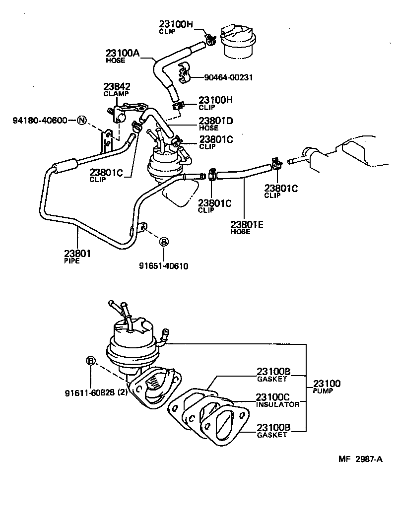  MODEL F |  FUEL PUMP PIPE