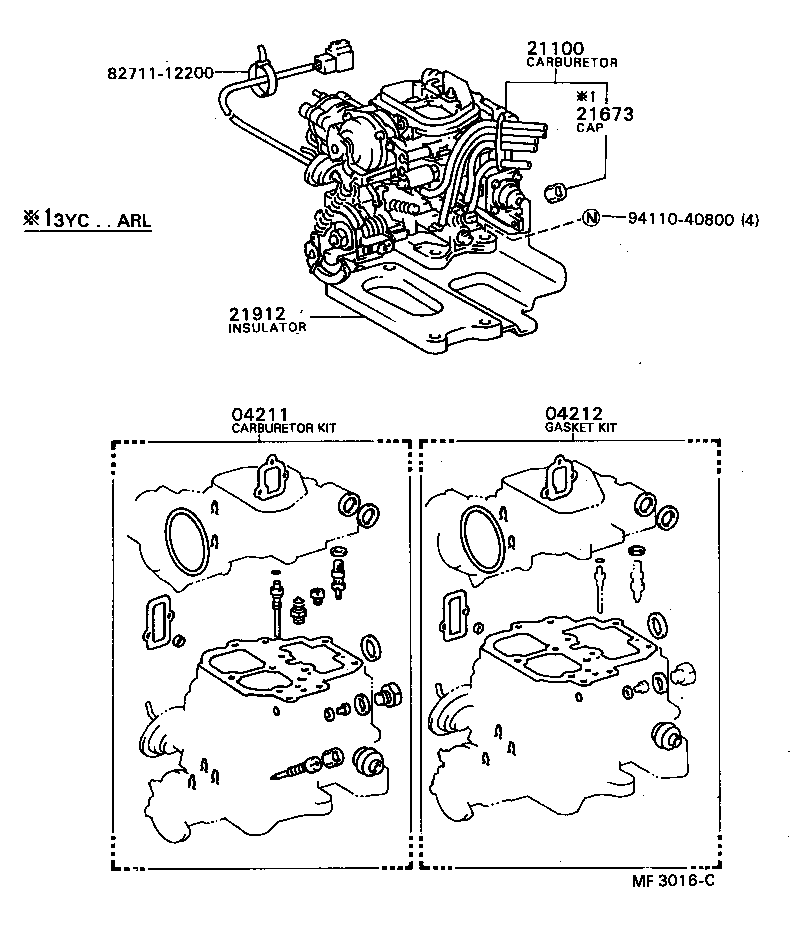  MODEL F |  CARBURETOR ASSEMBLY