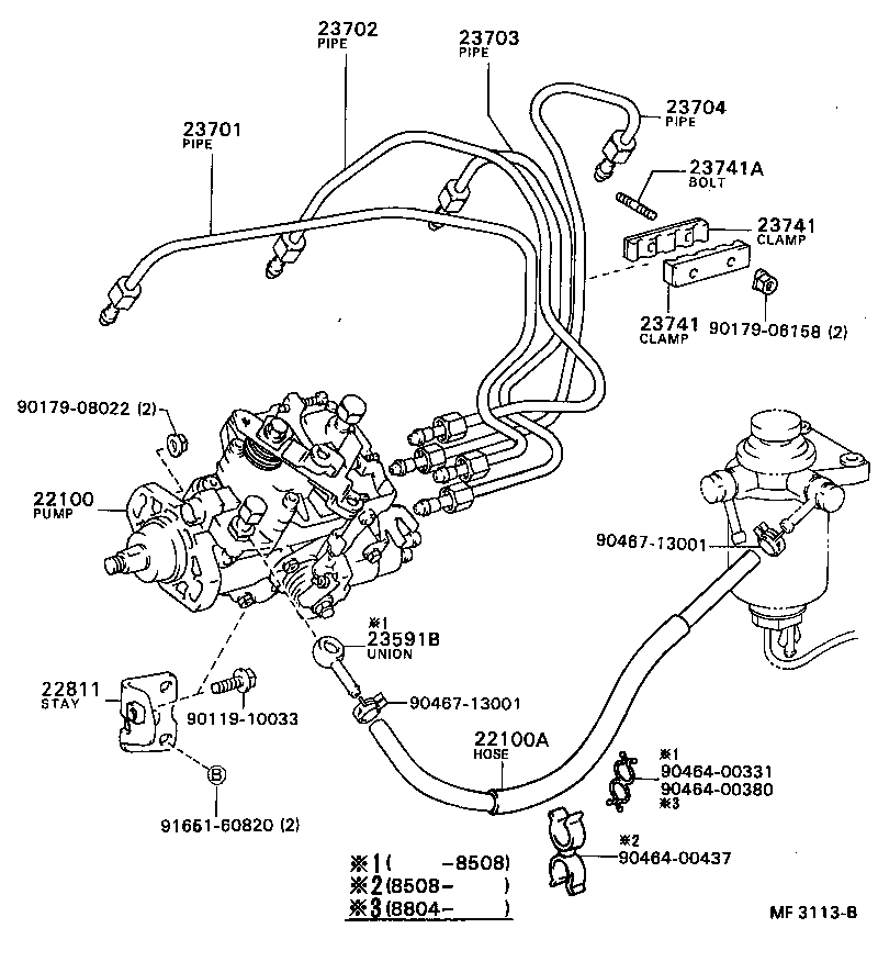  MODEL F |  INJECTION PUMP ASSEMBLY