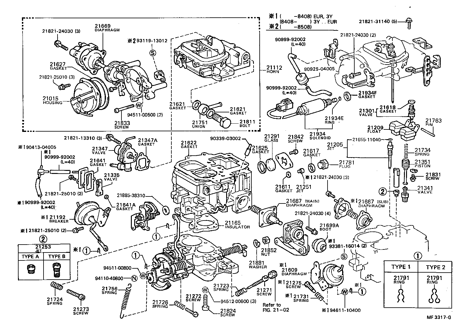  MODEL F |  CARBURETOR