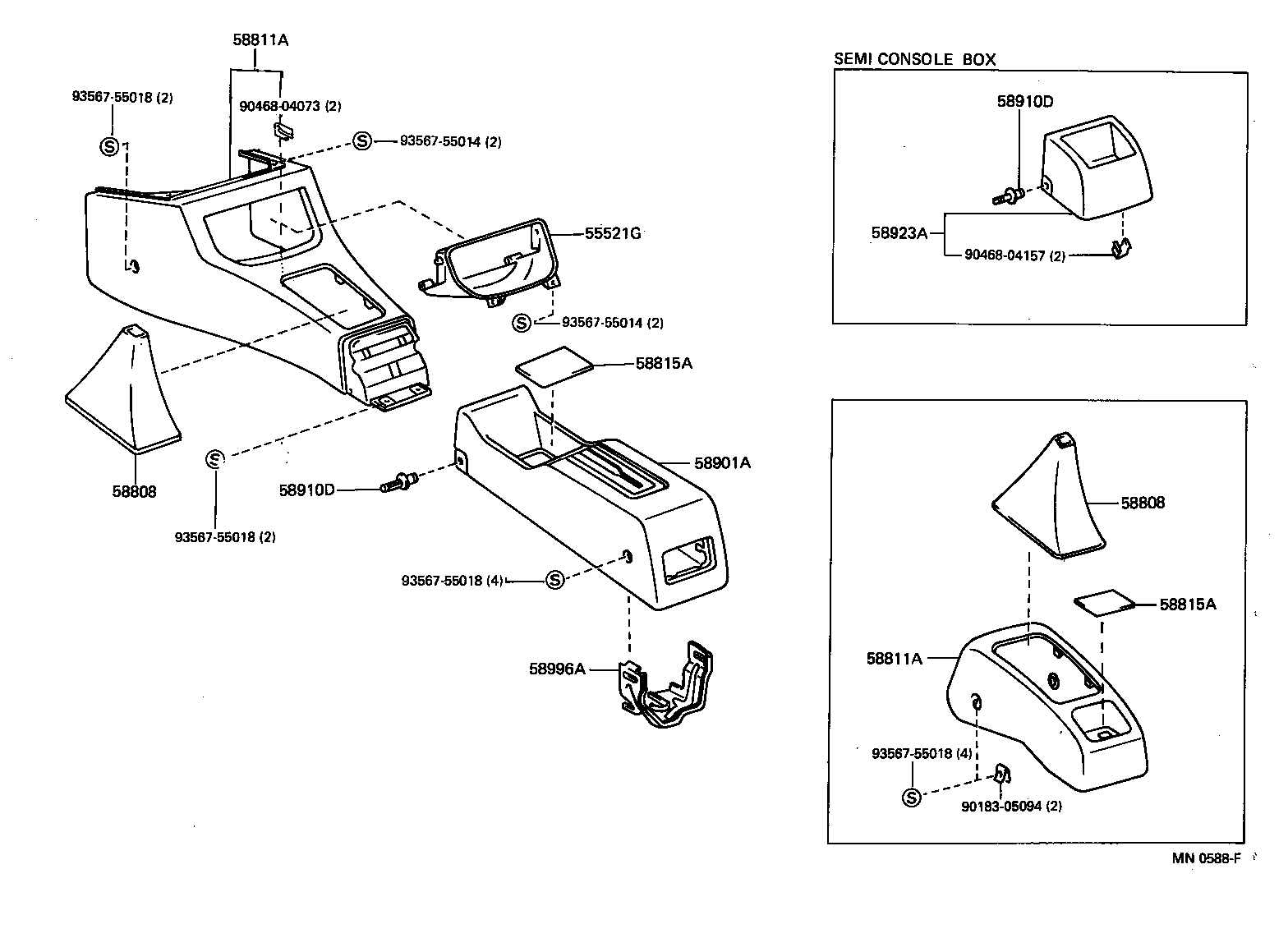  STARLET |  CONSOLE BOX BRACKET