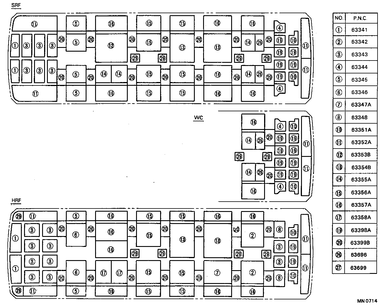  COASTER |  ROOF HEADLINING SILENCER PAD