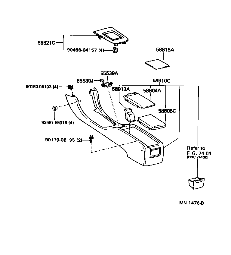  ES300 |  CONSOLE BOX BRACKET