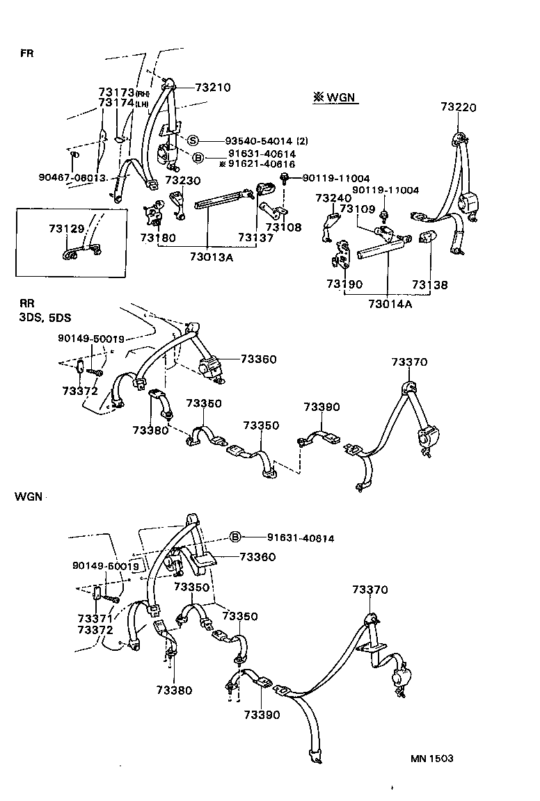  TERCEL |  SEAT BELT CHILD RESTRAINT SEAT