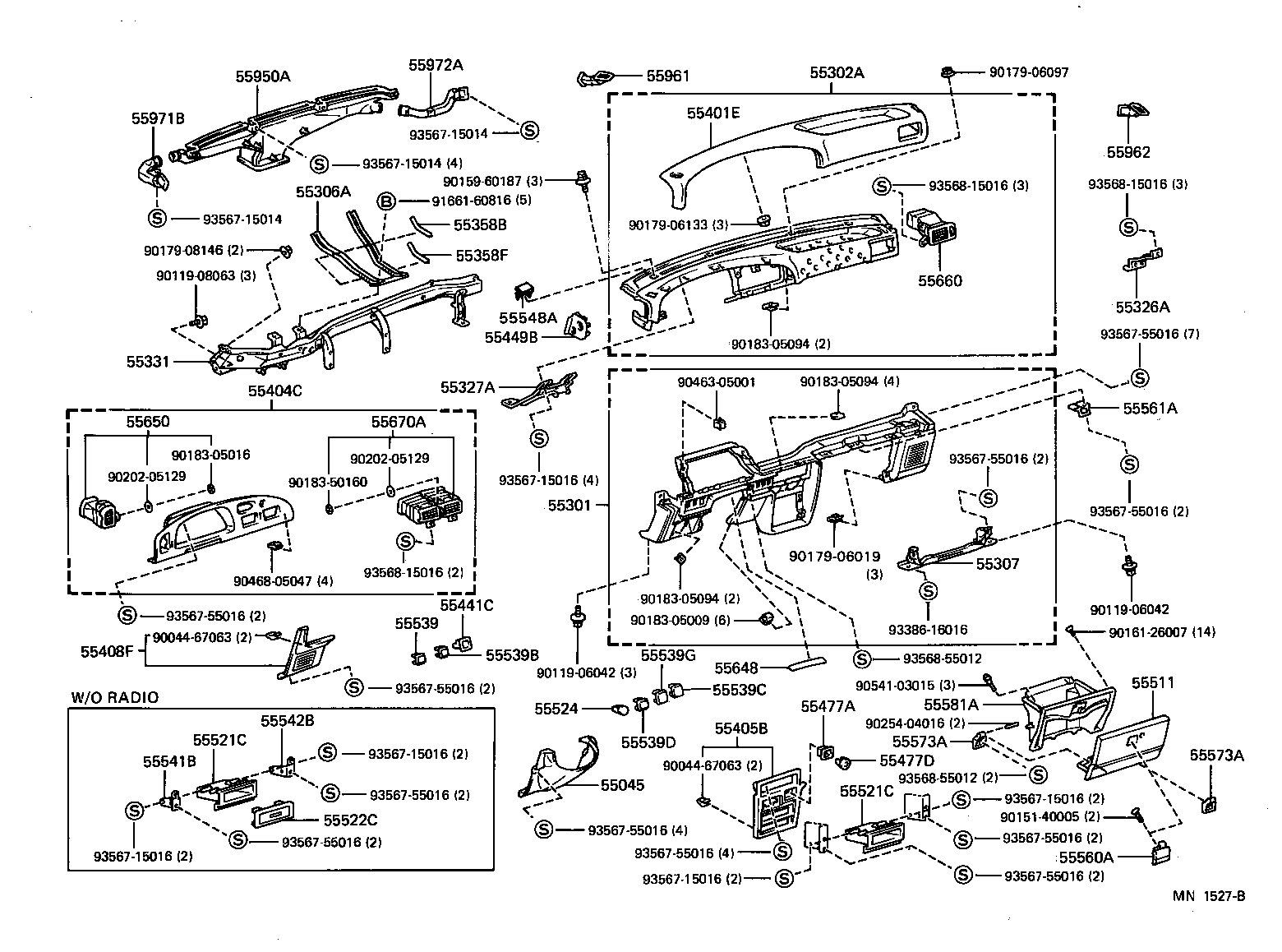  LITEACE VAN WAGON |  INSTRUMENT PANEL GLOVE COMPARTMENT