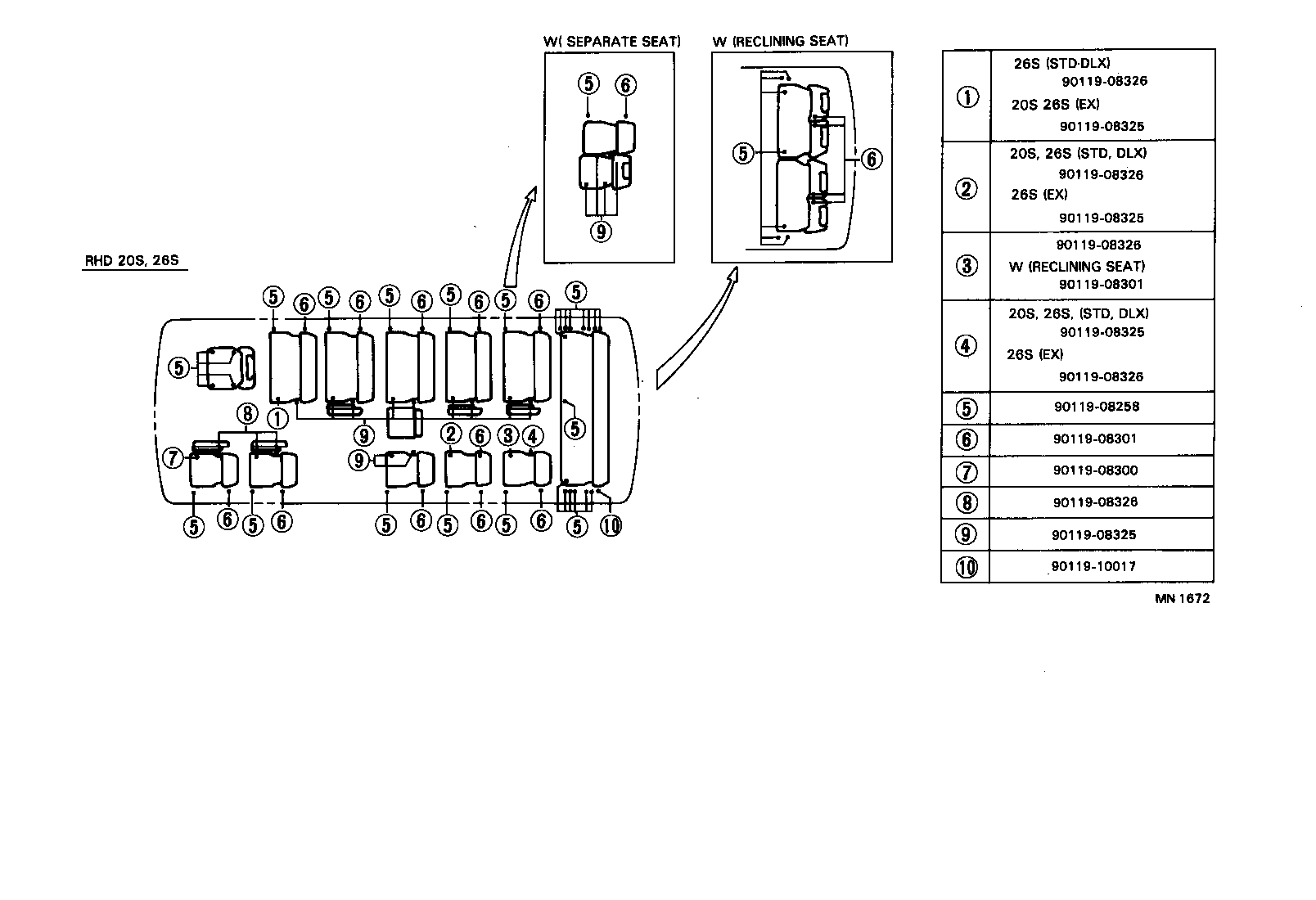  COASTER |  SEAT SEAT TRACK