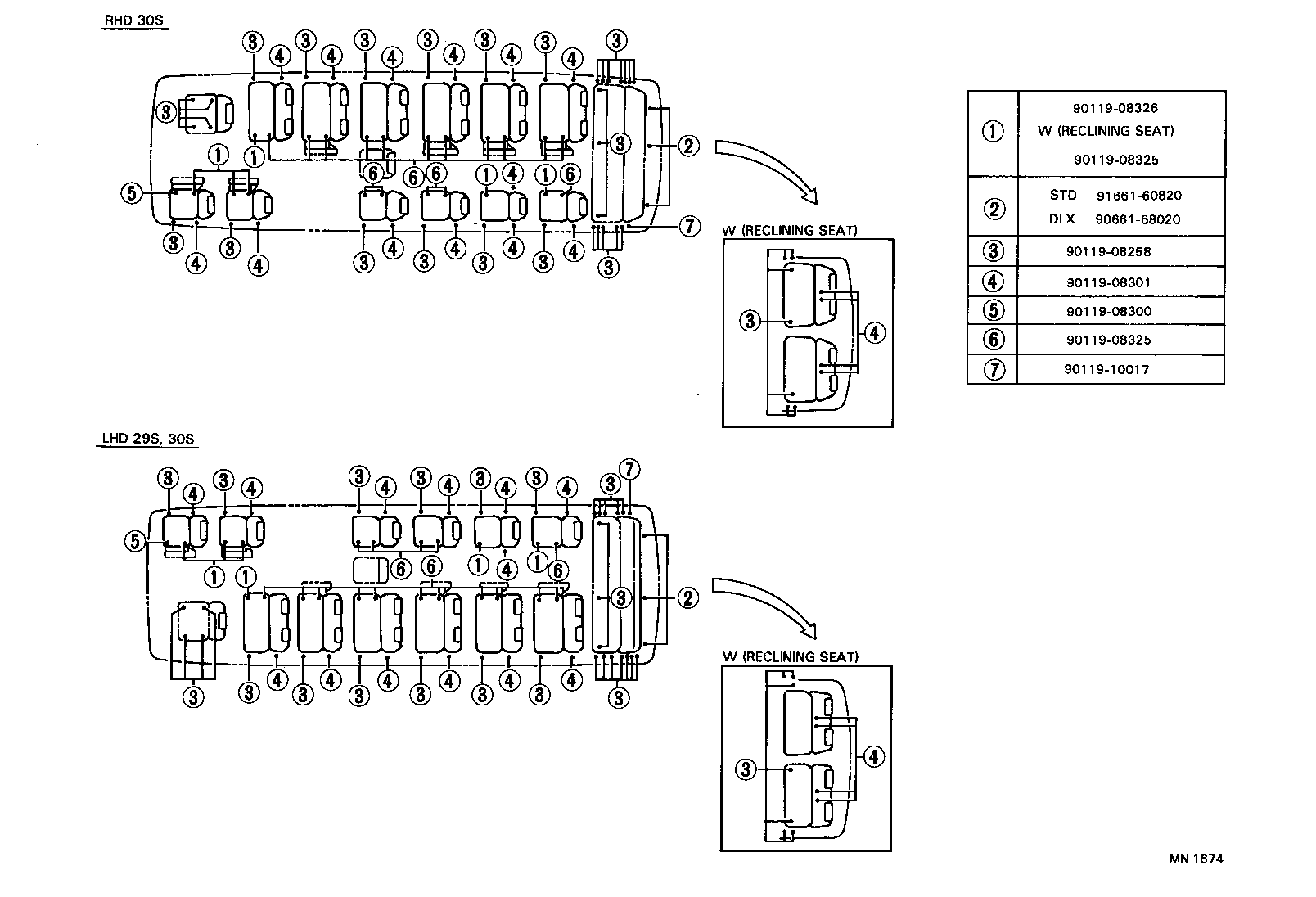 COASTER |  SEAT SEAT TRACK