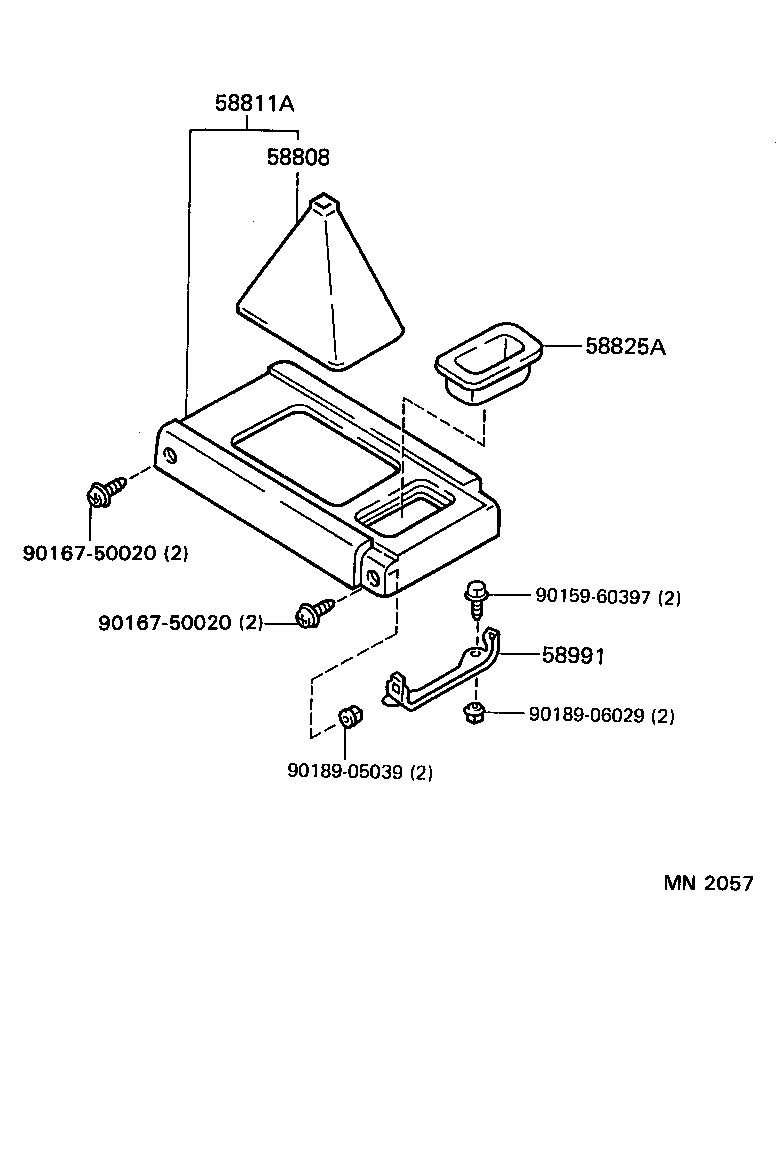  T100 |  CONSOLE BOX BRACKET