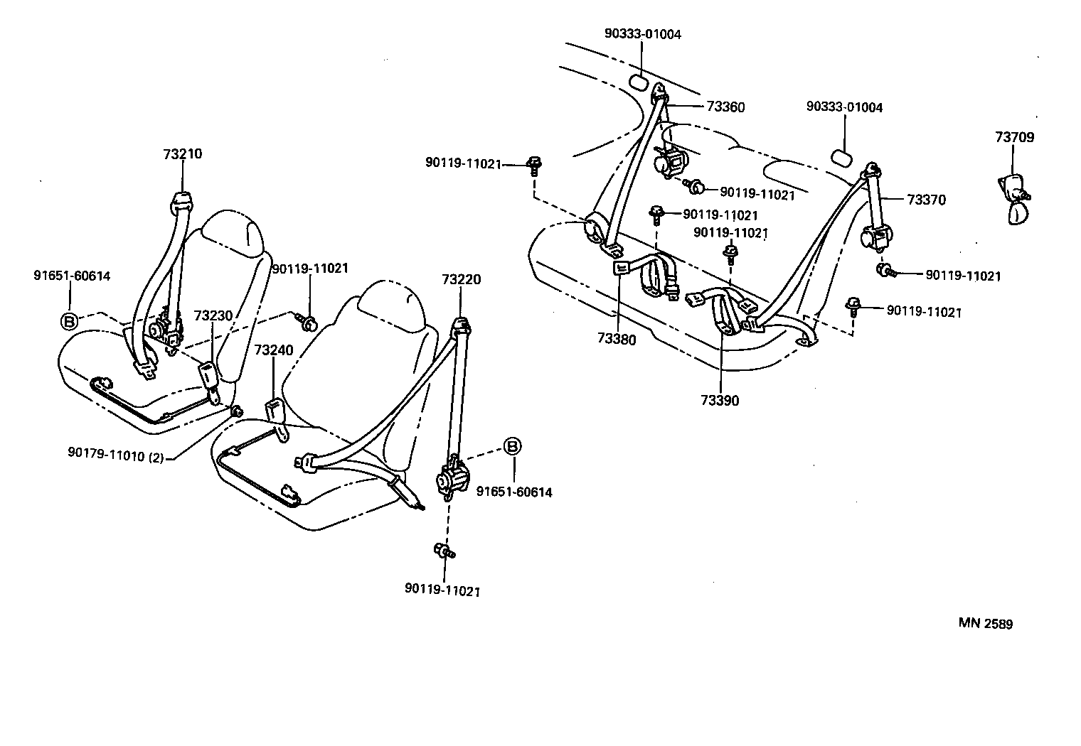 CELICA |  SEAT BELT CHILD RESTRAINT SEAT