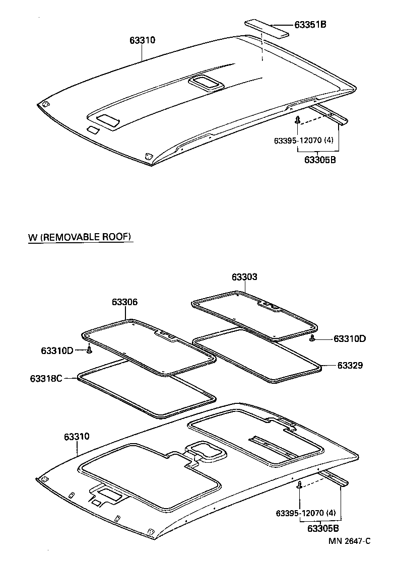  RAV4 |  ROOF HEADLINING SILENCER PAD