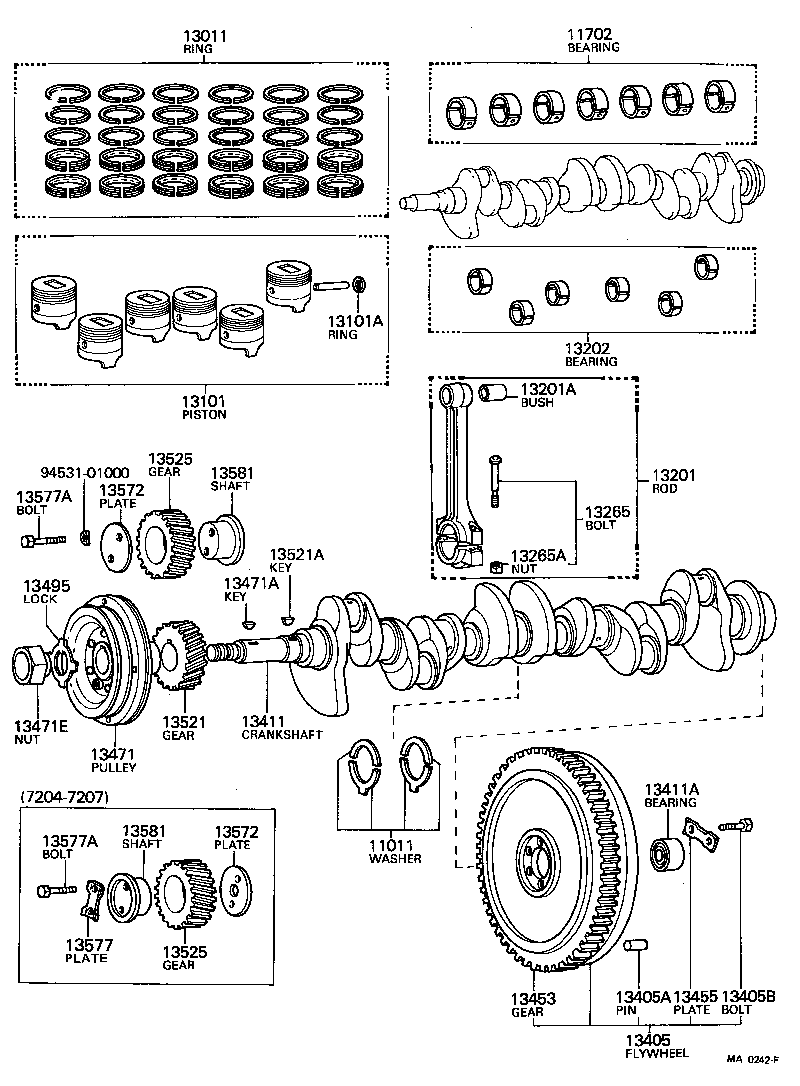  LAND CRUISER 40 45 55 |  CRANKSHAFT PISTON