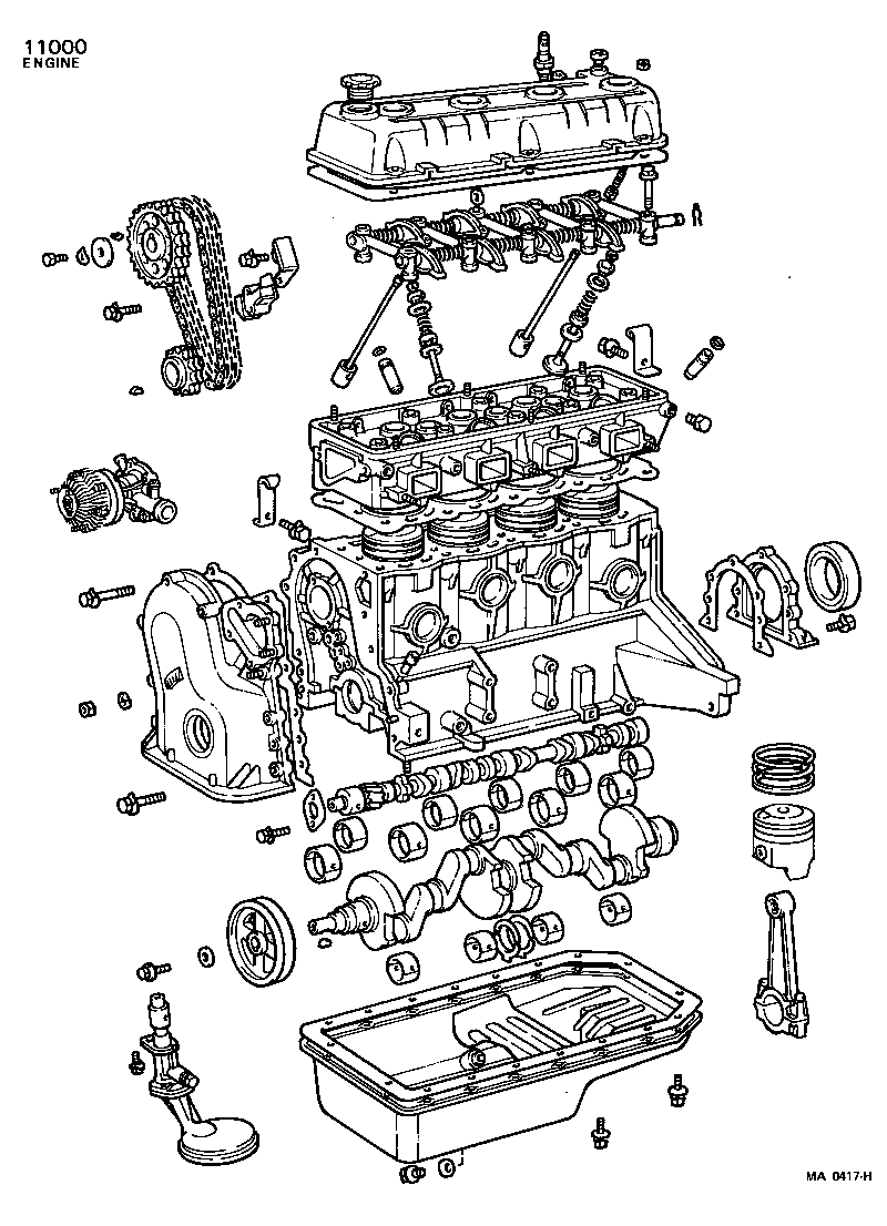  COROLLA TRUENO |  PARTIAL ENGINE ASSEMBLY