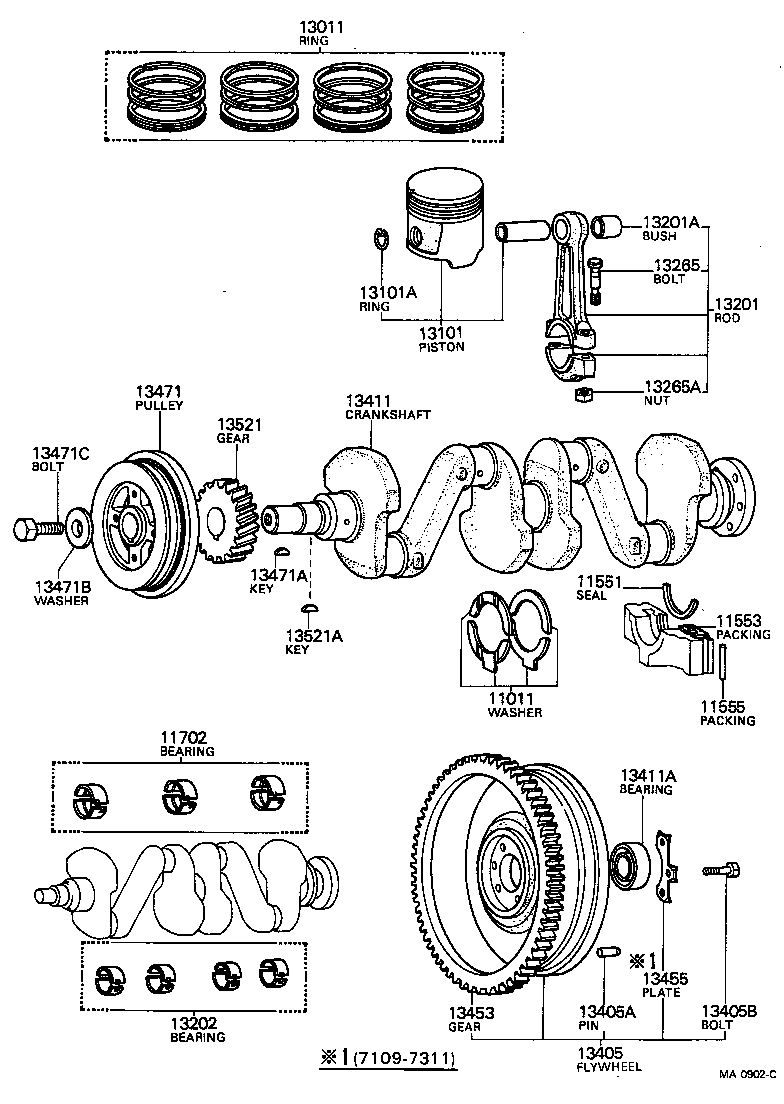  TOYOACE |  CRANKSHAFT PISTON