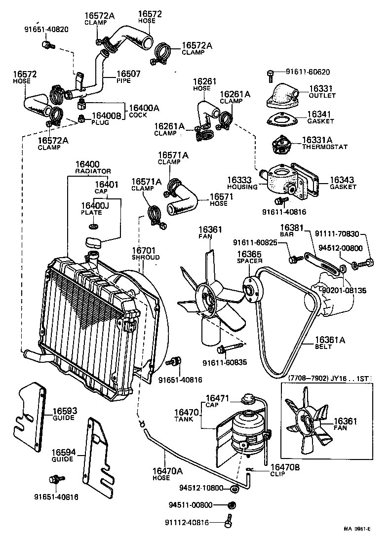  TOYOACE |  RADIATOR WATER OUTLET