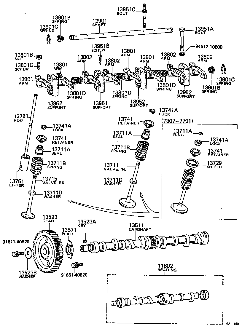  TOYOACE |  CAMSHAFT VALVE