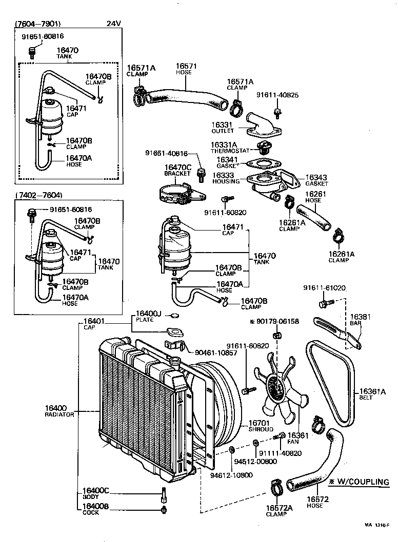  LAND CRUISER 40 45 55 |  RADIATOR WATER OUTLET