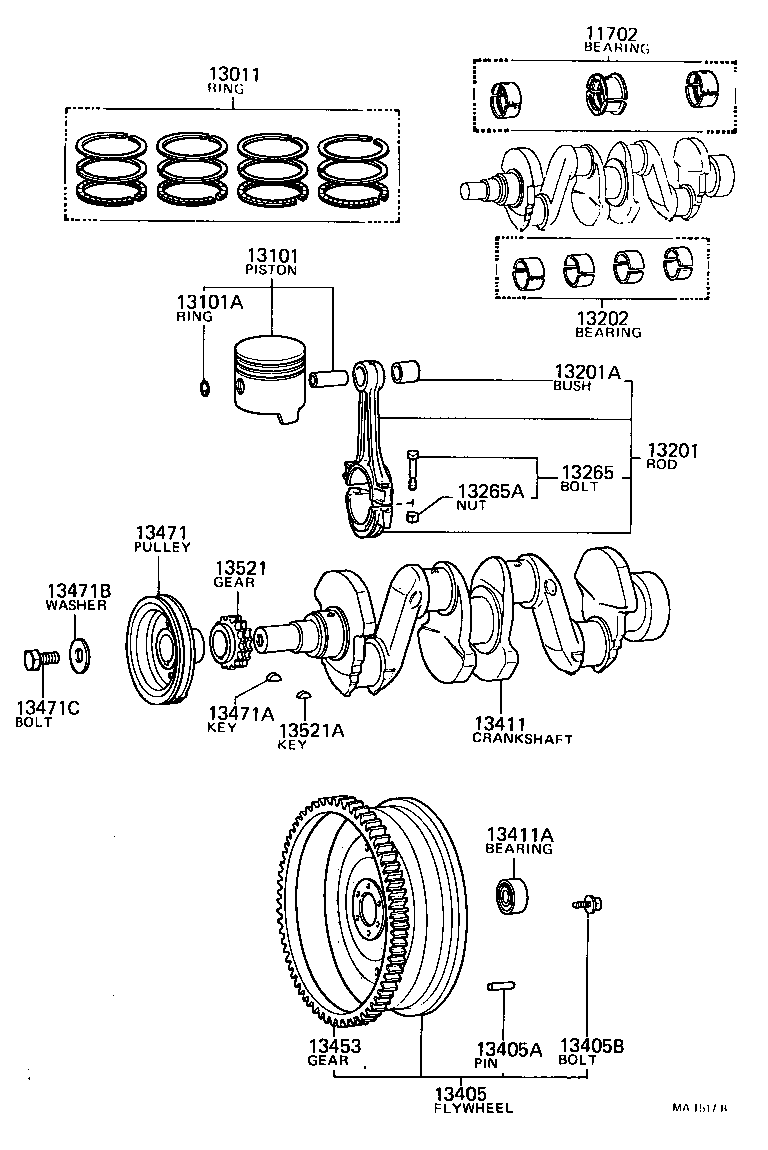  CROWN |  CRANKSHAFT PISTON