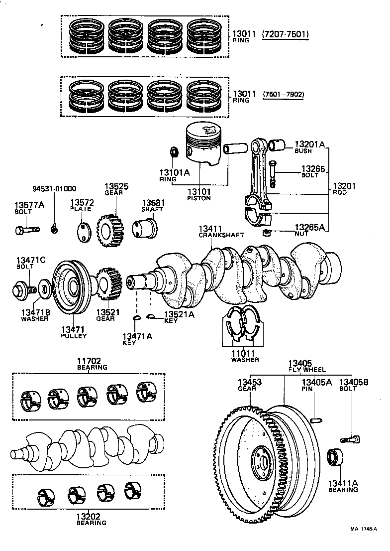  TOYOACE |  CRANKSHAFT PISTON