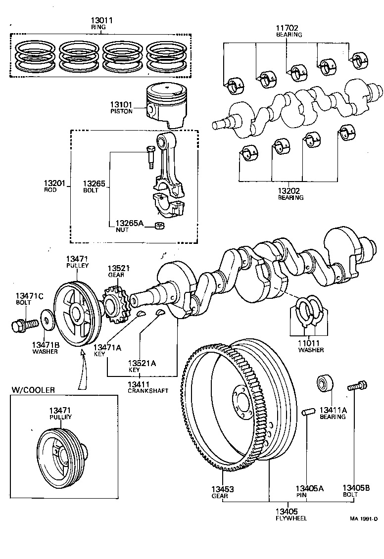  CELICA |  CRANKSHAFT PISTON