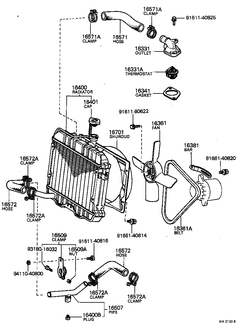  TOYOACE |  RADIATOR WATER OUTLET