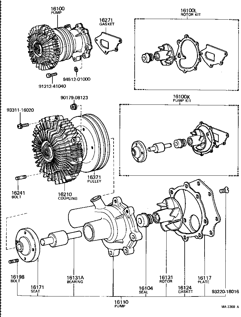  LAND CRUISER 40 45 55 |  WATER PUMP