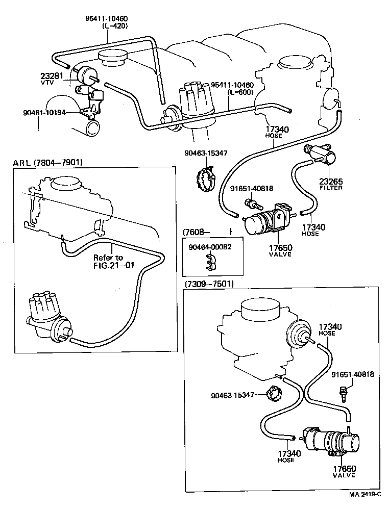  LAND CRUISER 40 45 55 |  VACUUM PIPING