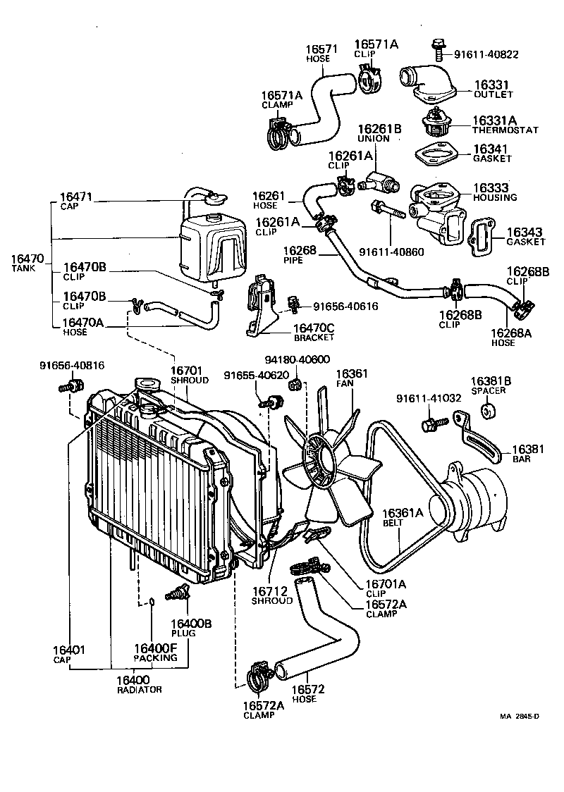  CELICA |  RADIATOR WATER OUTLET