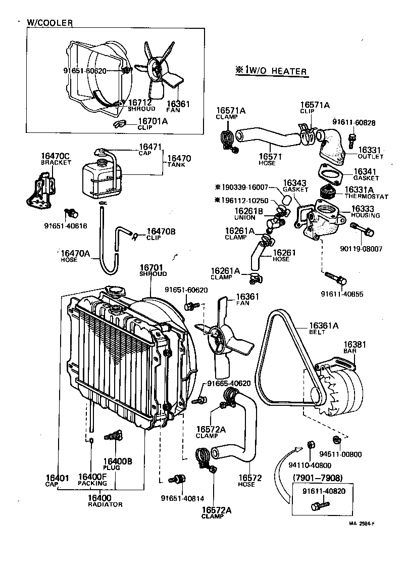  CELICA |  RADIATOR WATER OUTLET