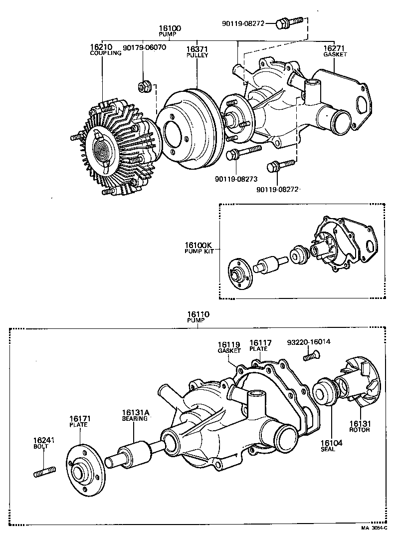  LAND CRUISER 40 45 55 |  WATER PUMP