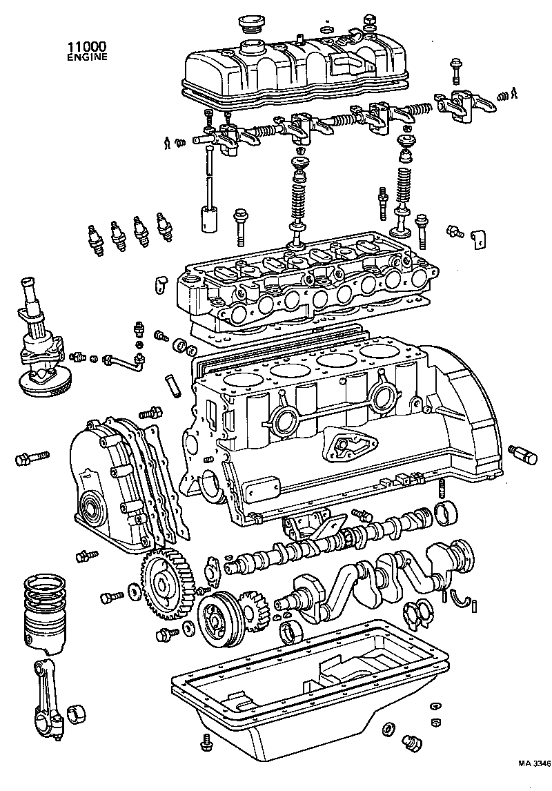  CORONA |  PARTIAL ENGINE ASSEMBLY