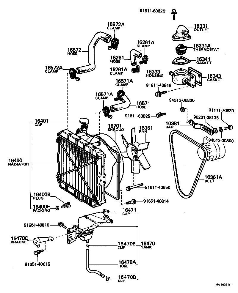  DYNA |  RADIATOR WATER OUTLET