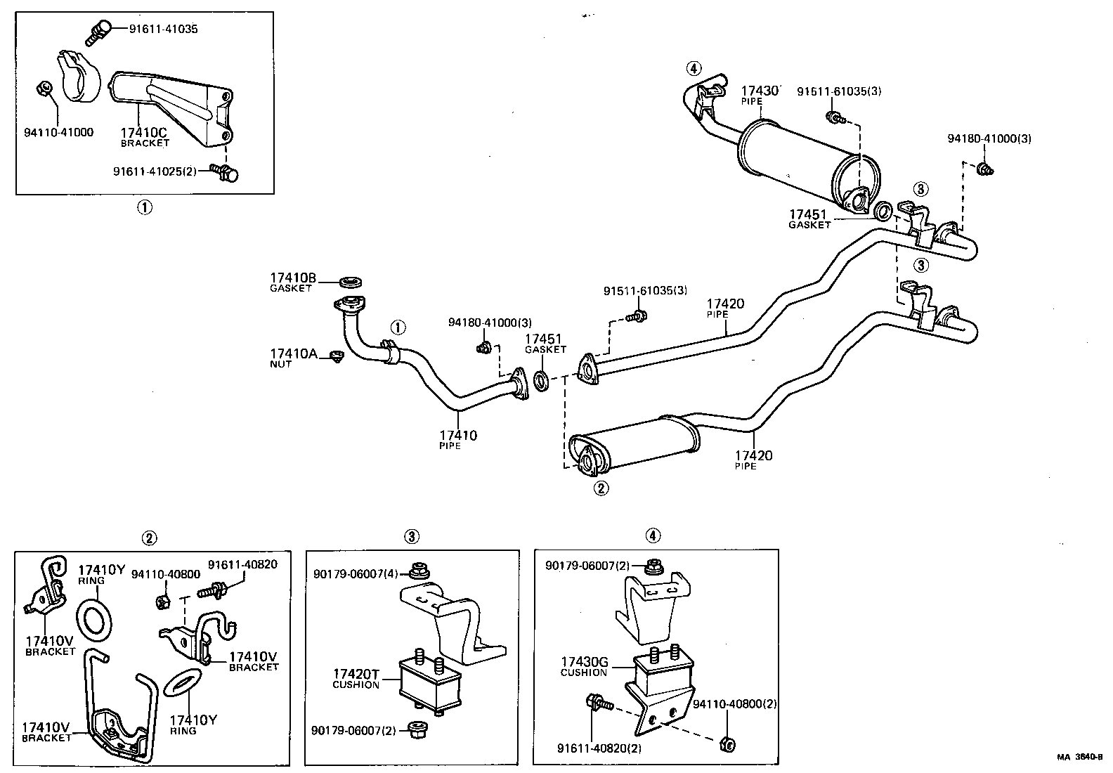  LAND CRUISER 40 45 55 |  EXHAUST PIPE