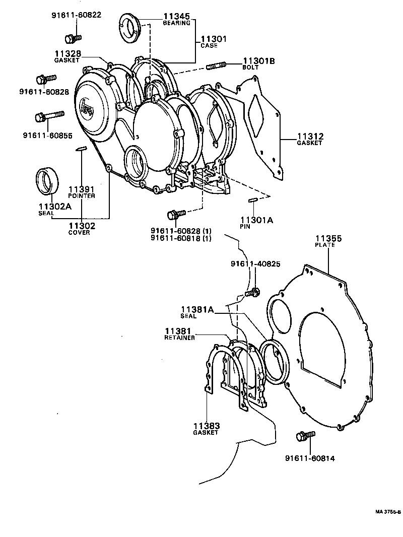  DYNA |  TIMING GEAR COVER REAR END PLATE