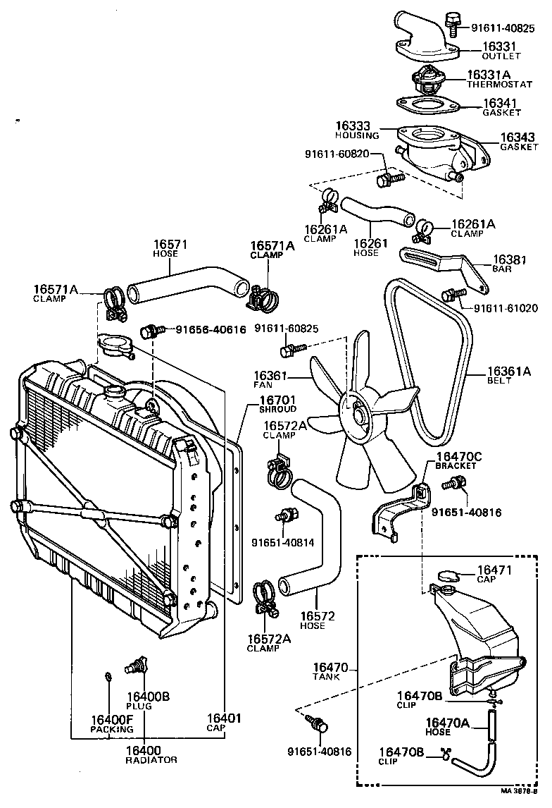  DYNA |  RADIATOR WATER OUTLET