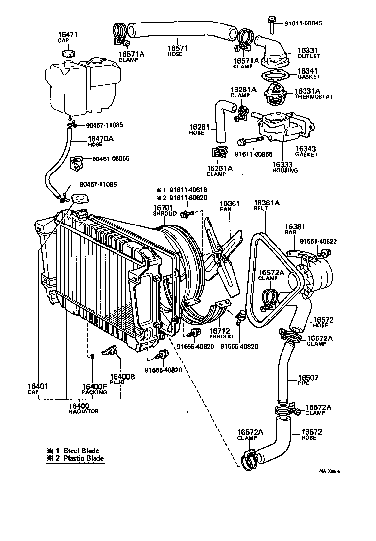  CROWN |  RADIATOR WATER OUTLET