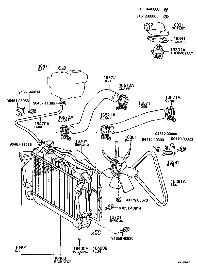  CROWN |  RADIATOR WATER OUTLET