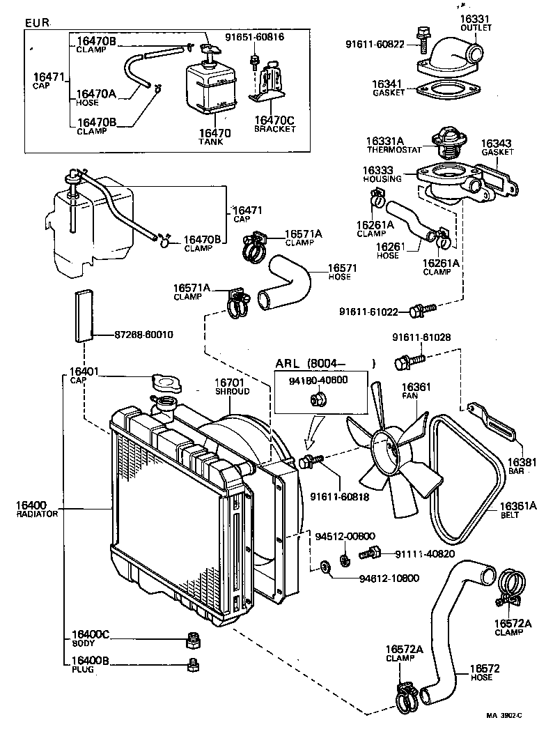  LAND CRUISER 40 45 55 |  RADIATOR WATER OUTLET