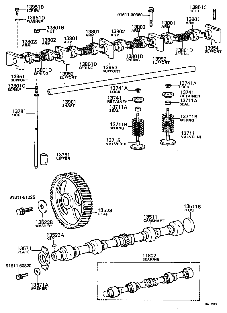  TOYOACE |  CAMSHAFT VALVE