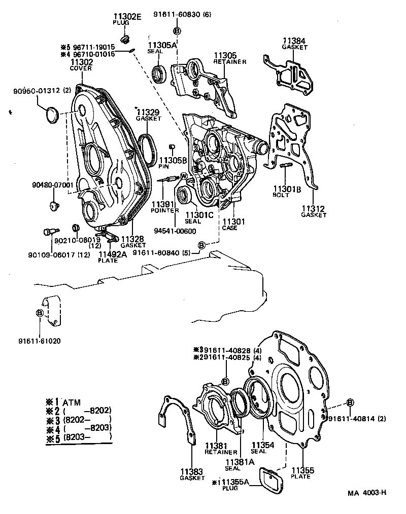  CRESSIDA |  TIMING GEAR COVER REAR END PLATE