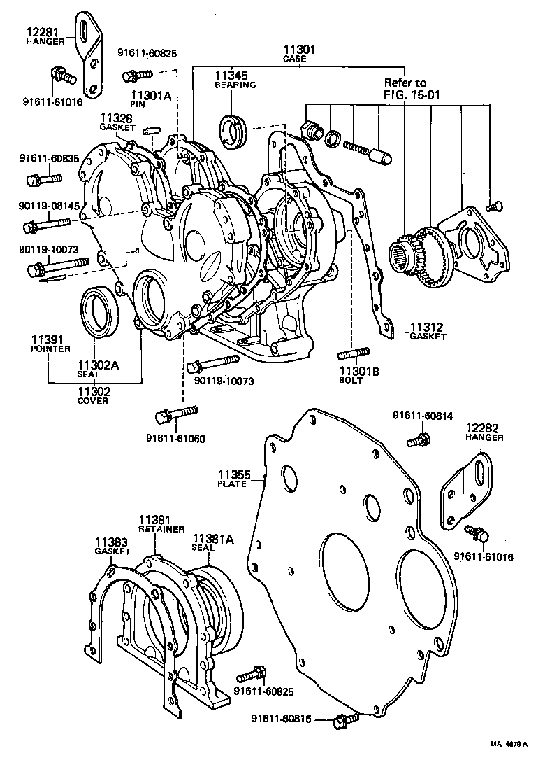  COASTER |  TIMING GEAR COVER REAR END PLATE