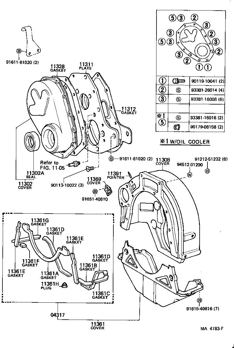  LAND CRUISER 60 |  TIMING GEAR COVER REAR END PLATE